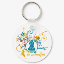 Buddha Be Mindful keychains by BuddhaGifts Buddha Be Mindful keychains