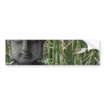 Buddha before bamboo background