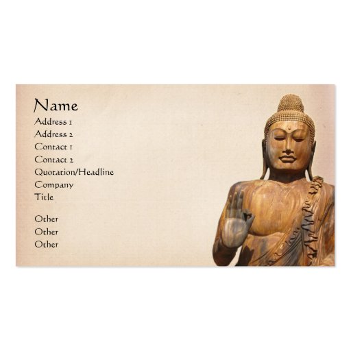 Buddha Business Card Template (front side)