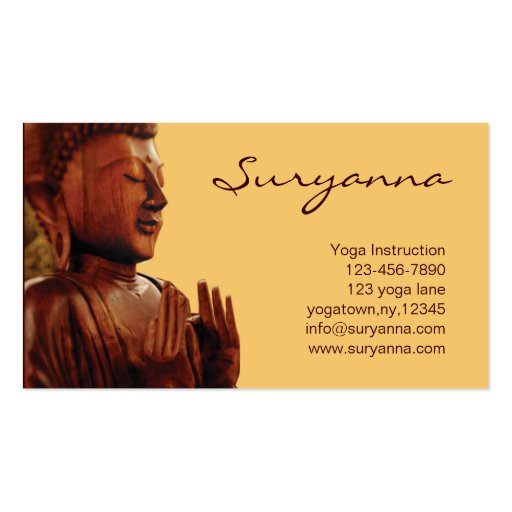 buddha business cards (front side)