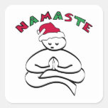 Buddha Christmas Square Stickers