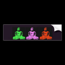 Buddha Collage bumper stickers