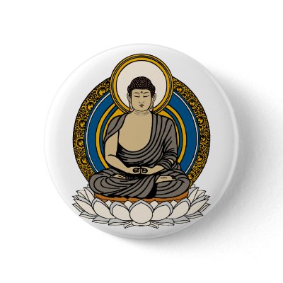 Buddha Dhyana Mudra Pinback Buttons by BuddhaGifts