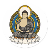 Buddha Dhyana Mudra stickers by BuddhaGifts Buddha Dhyana Mudra stickers