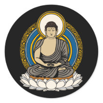 Buddha Dhyana Mudra stickers by BuddhaGifts Buddha Dhyana Mudra stickers