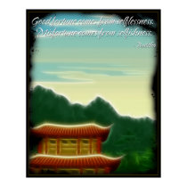 Buddha Fortune Quote Poster posters