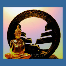 Buddha & Fountain posters