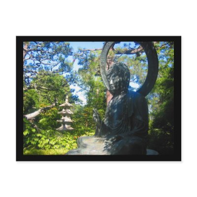 buddha gardens postcard by cardart