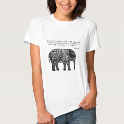 Buddha Henna Wisdom Elephant Tshirts