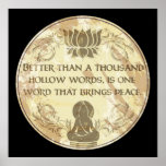 Buddha Hollow Words Print