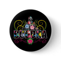 Buddha in Flowers buttons