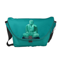 Buddha in Jade Messenger Bags