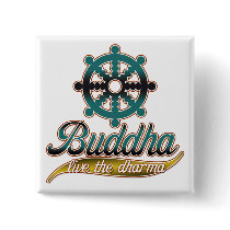 Buddha Live the Dharma buttons