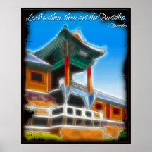 Buddha Look Within Quote Poster