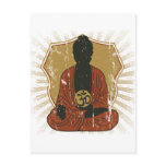 Buddha Meditating Om Symbol Post Card