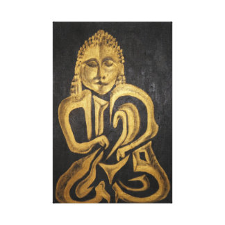 Buddha Mettalica Gallery Wrapped Canvas