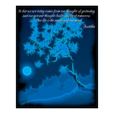 Buddha Mind Quote Poster by BuddhaGifts