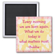 Buddha Morning Motivation Quotation 2 Inch Square Magnet