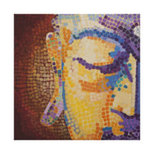 Buddha mosaic painting canvas print