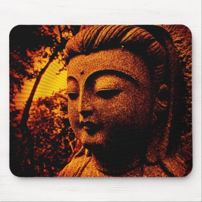 buddha-orange mousepad mousepad