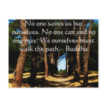 Buddha Path Quote Post Card