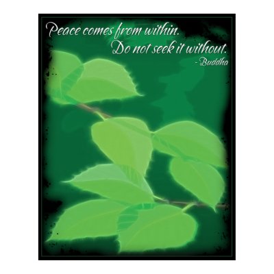Buddha Peace Quote Poster by