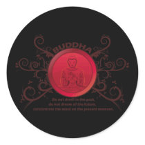 Buddha Present Moment stickers by BuddhaGifts Buddha Present Moment stickers