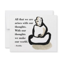Buddha Quote: All That We Are invitations by PreciousDesigns Buddha Quote: All That We Are invitations