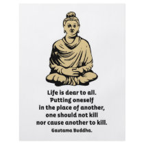 Buddha Quote: Life Is Dear To All flyers by PreciousDesigns Buddha Quote: Life Is Dear To All flyers