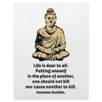 Buddha Quote: Life Is Dear To All letterhead by PreciousDesigns Buddha Quote: Life Is Dear To All letterhead
