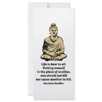 Buddha Quote: Life Is Dear To All rack cards