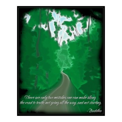 Buddha Road to Truth Quote Poster by BuddhaGifts