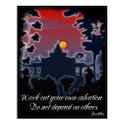 Buddha Salvation Quote Poster posters by BuddhaGifts Buddha Salvation Quote Poster posters