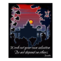 Buddha Salvation Quote Poster posters