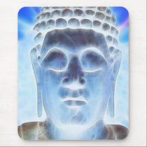 Buddha Sculpture Glow Mousepad by webgrrl Buddha Sculpture Glow Mousepad