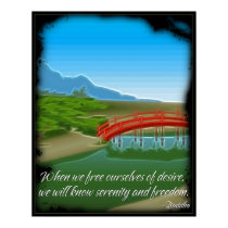 Buddha Serenity Quote Poster posters