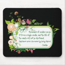Buddha Single Candle Quote mousepads by BuddhaGifts Buddha Single Candle Quote mousepads