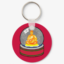 Buddha Snow Globe keychains