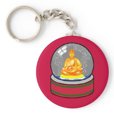 Buddha Snow Globe keychains