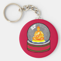 Buddha Snow Globe Keychains