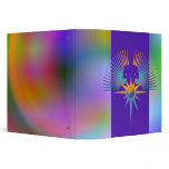 Buddha Star 3D | violet 3 Ring Binder