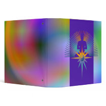 Buddha Star 3D | violet 3 Ring Binder