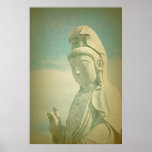 Buddha Statue Antiqued Print