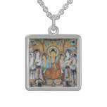 Buddha surrounded by bodhisattvas. necklaces