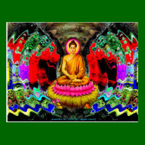 Buddha Swirl - Postcard postcards