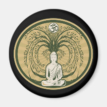 Buddha Under the Bodhi Tree Fridge Magnets