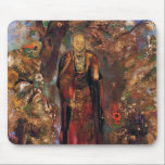 Buddha Walking Among the Flowers mousepads