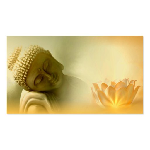 Buddha with Lotus buisness card Business Card (front side)