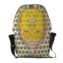 Buddha Zen Modern Pop Dots Graphic Vector Art Bag Commuter Bag