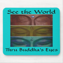 Buddha's eyes Mousepad mousepads